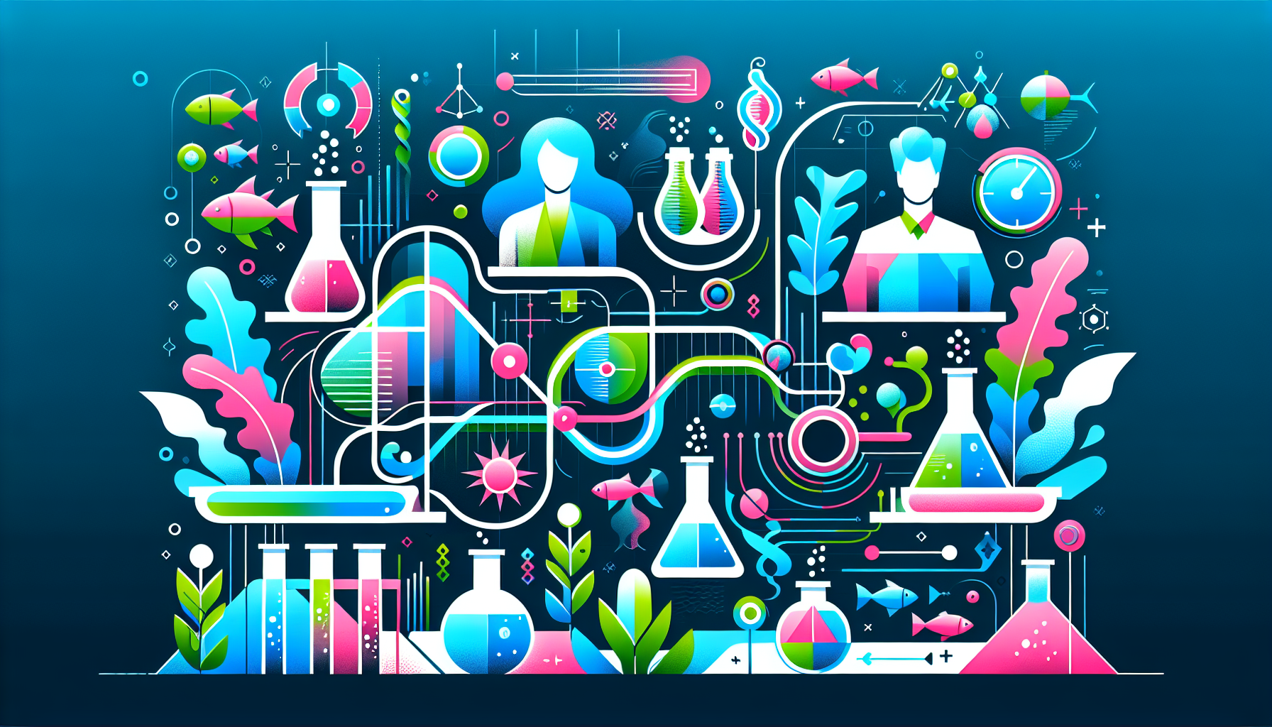 Modern flat design aquascaping illustration for undefined