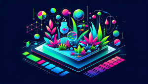 Modern flat design aquascaping illustration for undefined