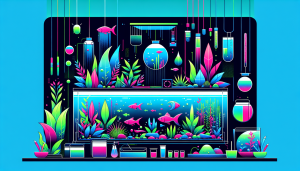 Modern flat design aquascaping illustration for undefined
