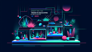 Modern flat design aquascaping illustration for undefined