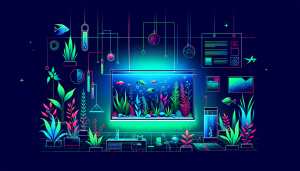 Modern flat design aquascaping illustration for undefined