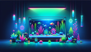 Modern flat design aquascaping illustration for undefined