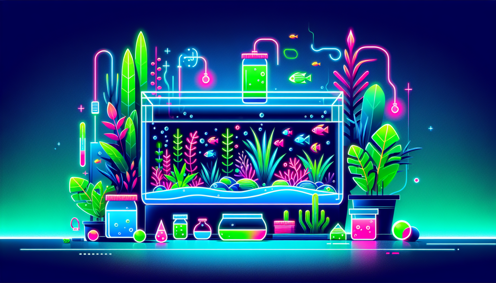 Modern flat design aquascaping illustration for undefined
