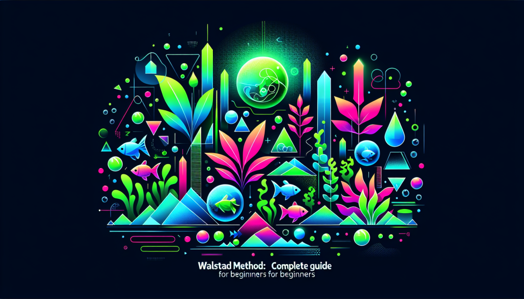 Modern flat design aquascaping illustration for undefined