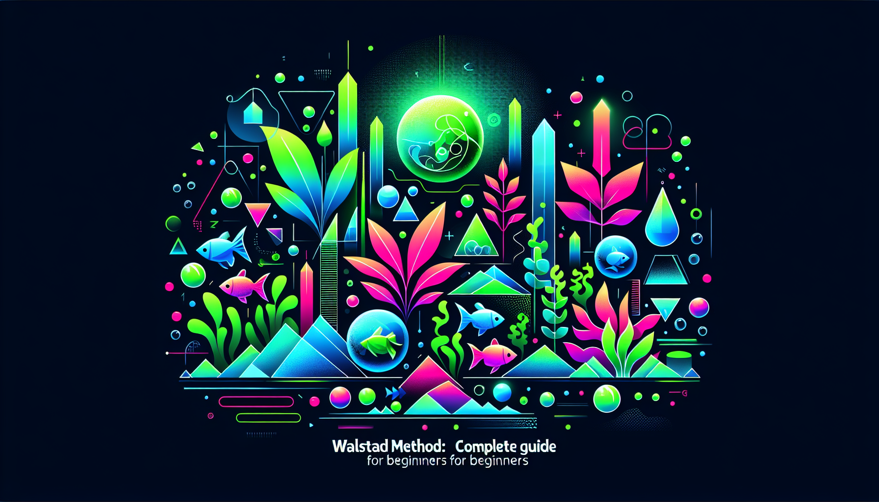 Modern flat design aquascaping illustration for undefined