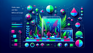 Modern flat design aquascaping illustration for undefined