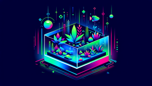 Modern flat design aquascaping illustration for undefined