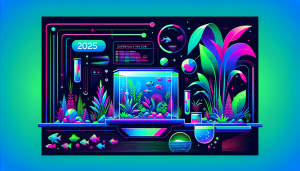 Modern flat design aquascaping illustration for undefined