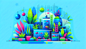 Modern flat design aquascaping illustration for undefined