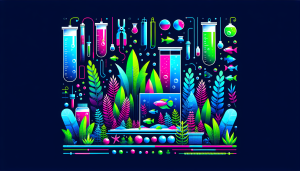 Modern flat design aquascaping illustration for undefined