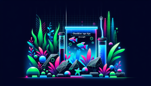 Modern flat design aquascaping illustration for undefined