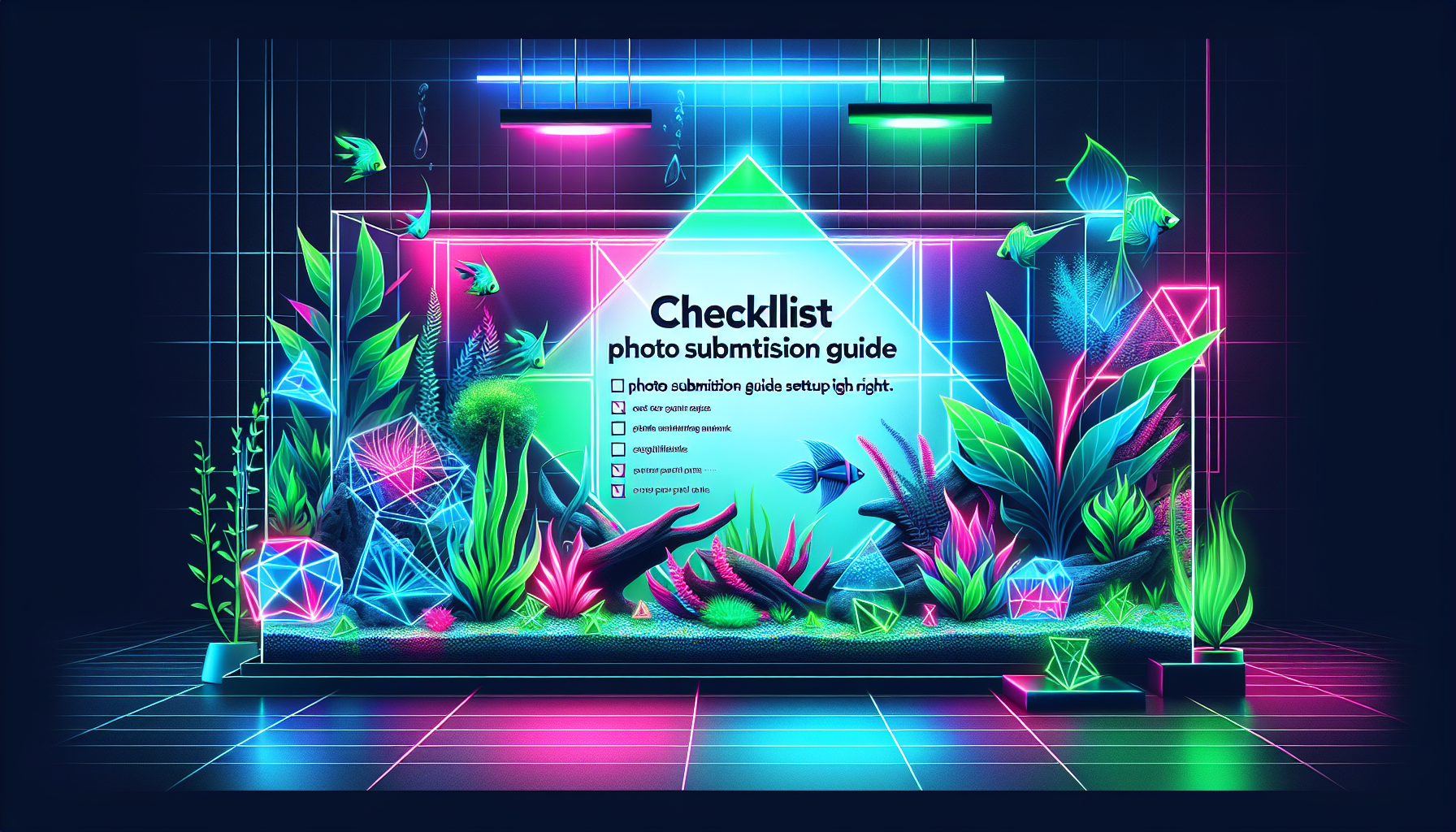 Modern flat design aquascaping illustration for undefined