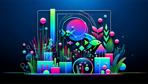 Modern flat design aquascaping illustration for undefined