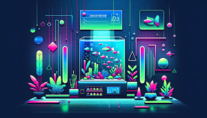 Modern flat design aquascaping illustration for undefined