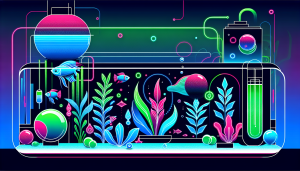 Modern flat design aquascaping illustration for undefined