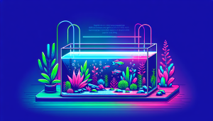 Modern flat design aquascaping illustration for undefined