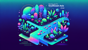 Modern flat design aquascaping illustration for undefined