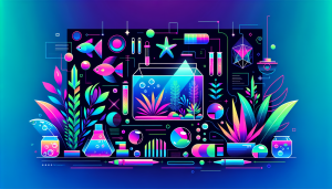 Modern flat design aquascaping illustration for undefined
