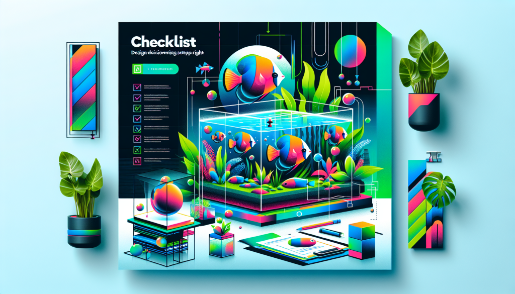 Modern flat design aquascaping illustration for undefined