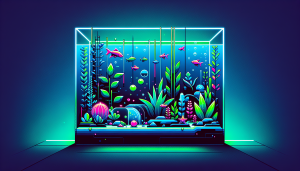 Modern flat design aquascaping illustration for undefined