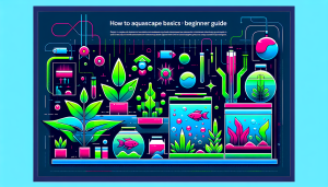 Modern flat design aquascaping illustration for undefined