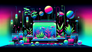 Modern flat design aquascaping illustration for undefined