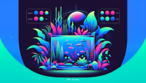 Modern flat design aquascaping illustration for undefined