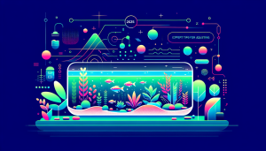 Modern flat design aquascaping illustration for undefined