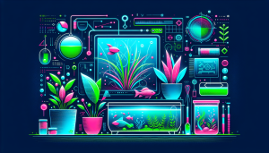 Modern flat design aquascaping illustration for undefined