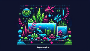 Modern flat design aquascaping illustration for undefined