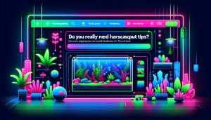 Modern flat design aquascaping illustration for undefined