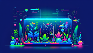 Modern flat design aquascaping illustration for undefined