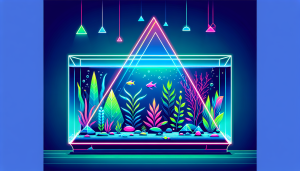 Modern flat design aquascaping illustration for undefined