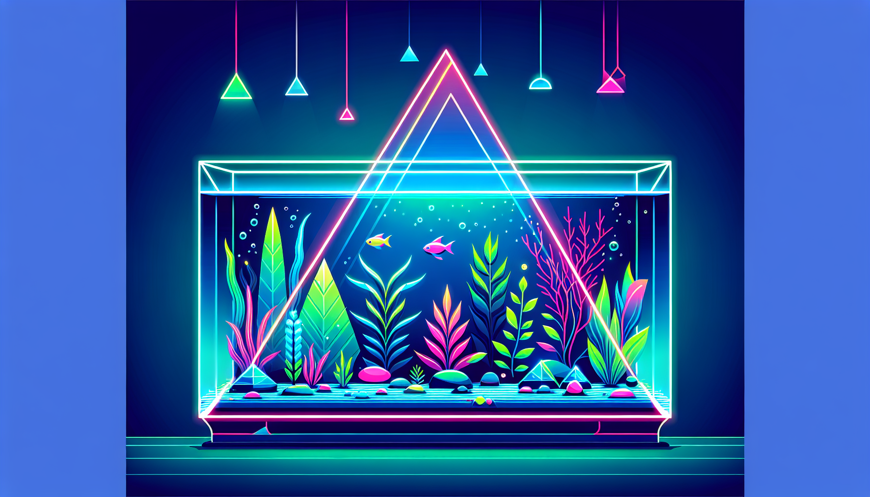 Modern flat design aquascaping illustration for undefined