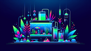 Modern flat design aquascaping illustration for undefined