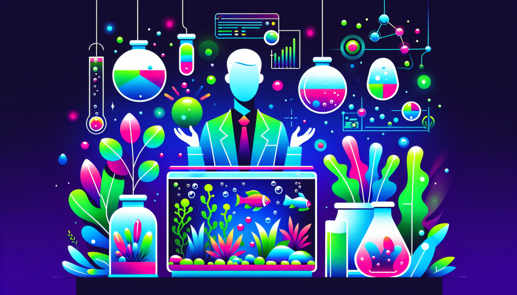 Modern flat design aquascaping illustration for undefined