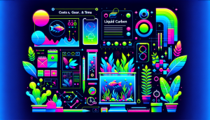 Modern flat design aquascaping illustration for undefined