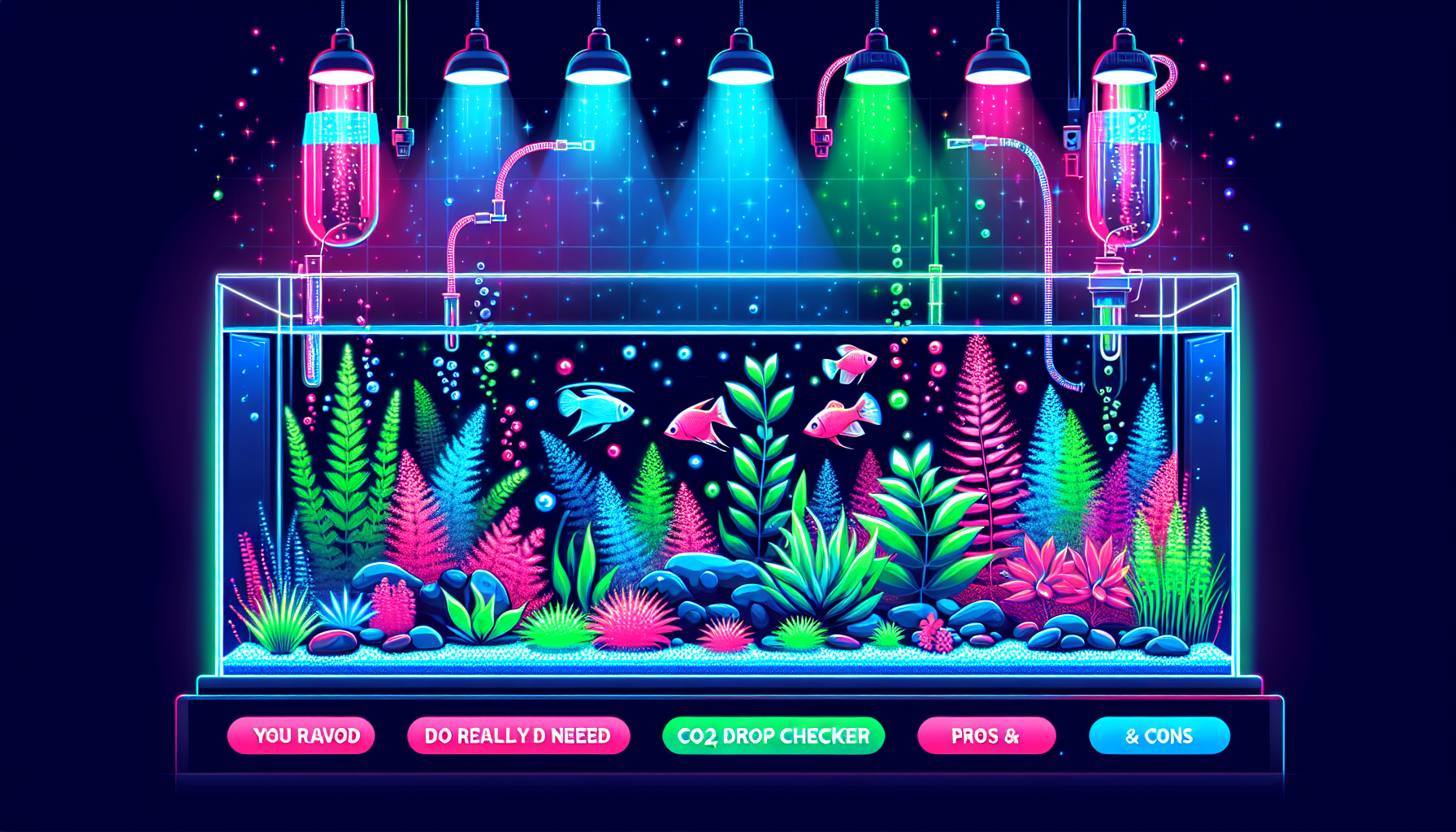 Modern flat design aquascaping illustration for undefined