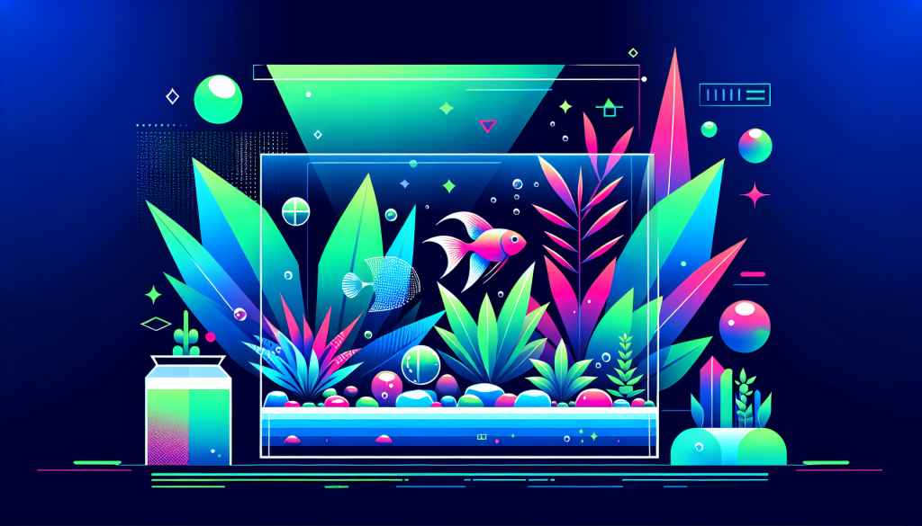 Modern flat design aquascaping illustration for undefined