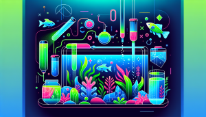Modern flat design aquascaping illustration for undefined