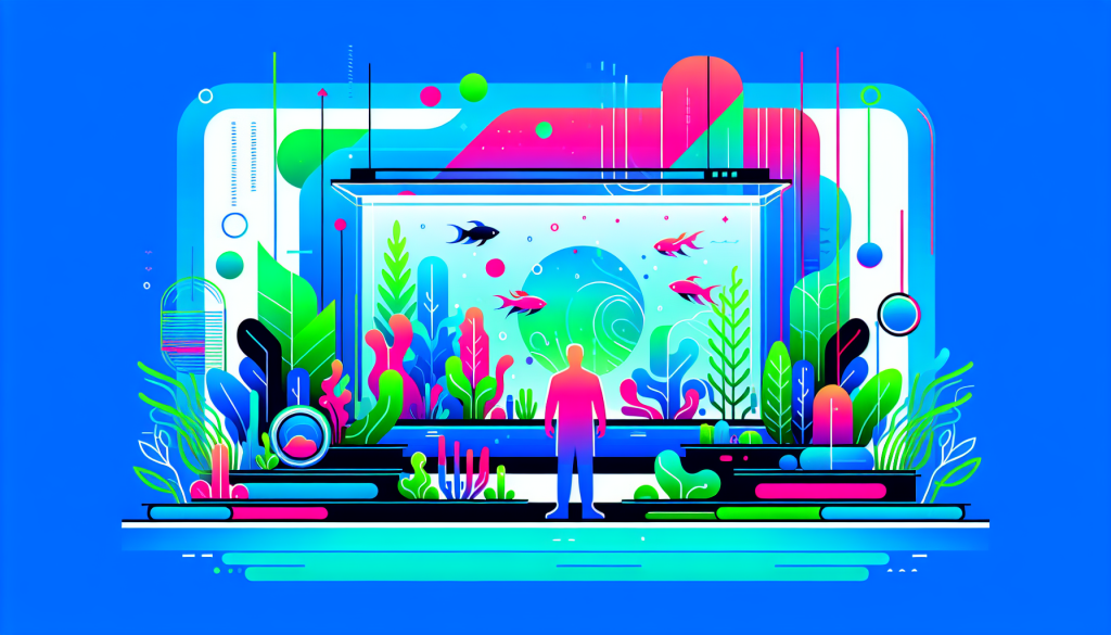Modern flat design aquascaping illustration for undefined