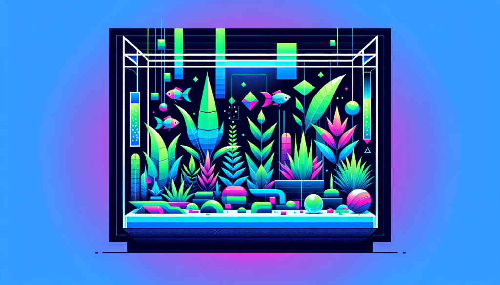 Modern flat design aquascaping illustration for undefined