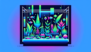Modern flat design aquascaping illustration for undefined