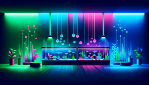 Modern flat design aquascaping illustration for undefined