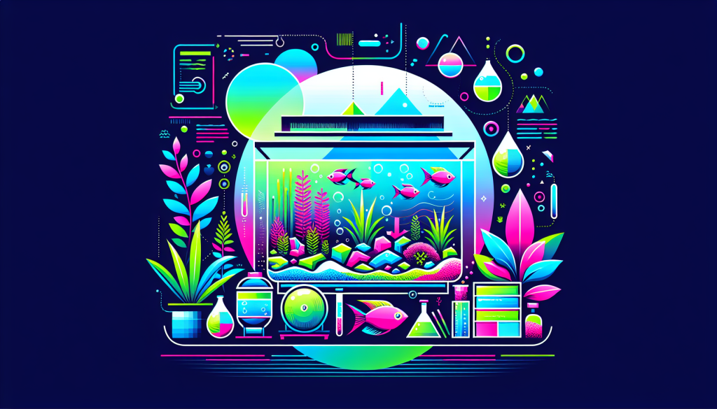 Modern flat design aquascaping illustration for undefined