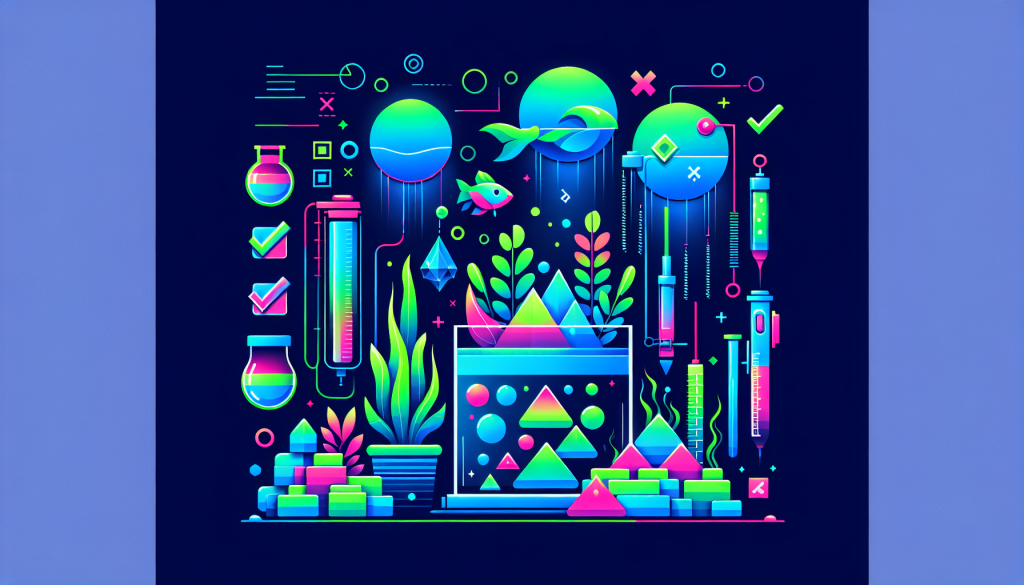 Modern flat design aquascaping illustration for undefined