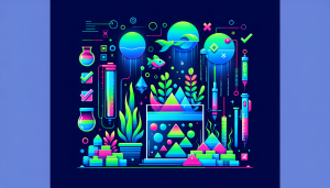 Modern flat design aquascaping illustration for undefined