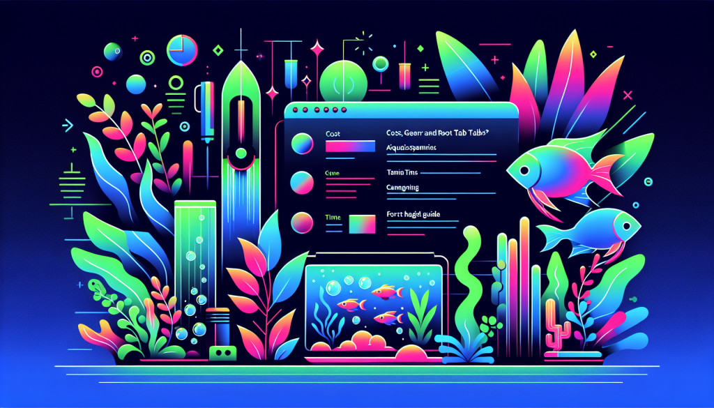 Modern flat design aquascaping illustration for undefined