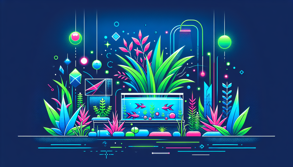 Modern flat design aquascaping illustration for undefined