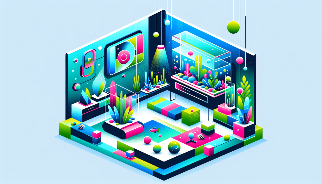 Modern flat design aquascaping illustration for undefined